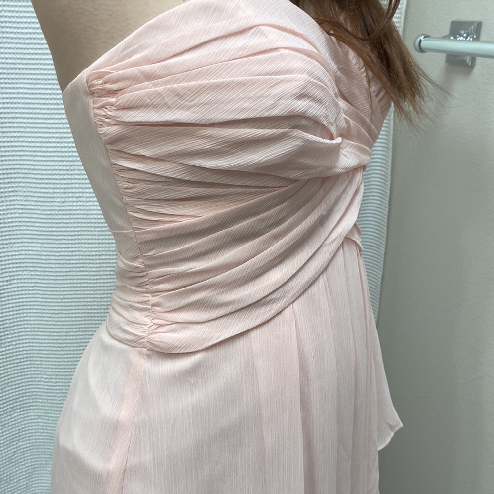 Womenās NWT Davidās Bridal pink āpetal coloredā strapless dress. Size 4. - Picture 8 of 16